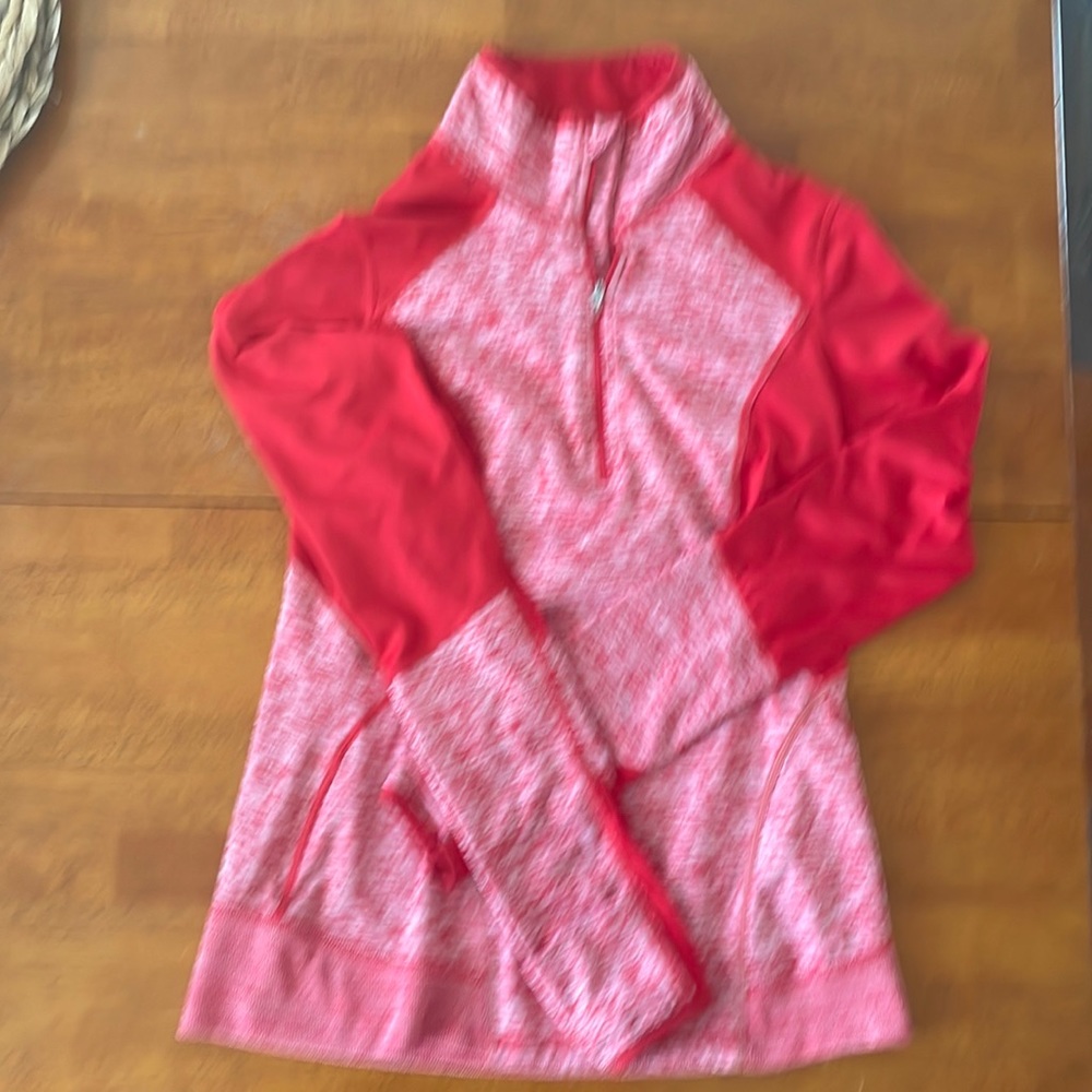 Zella red quarter zip